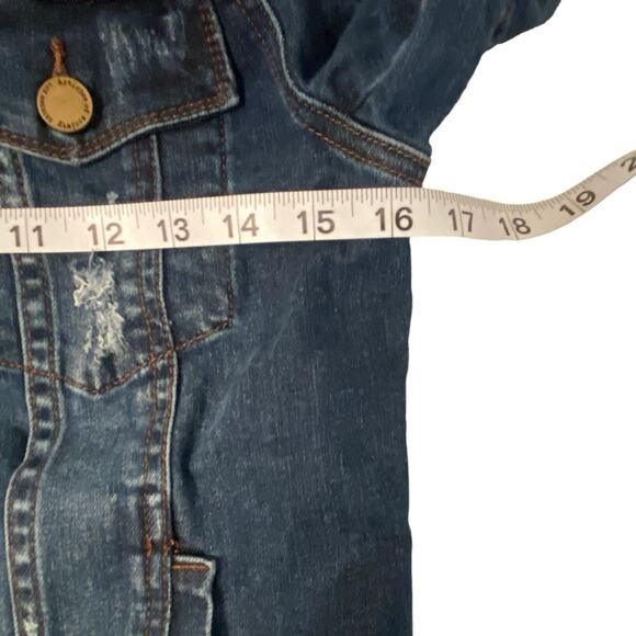 Articles of Society Denim Distressed Button Down Jean Jacket Sz XS - Picture 4 of 9